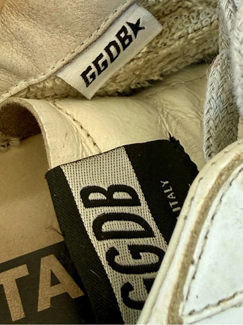 Golden Goose Hi Star Sneakers Sz 40 White Silver Star Italy - Picture 7 of 11